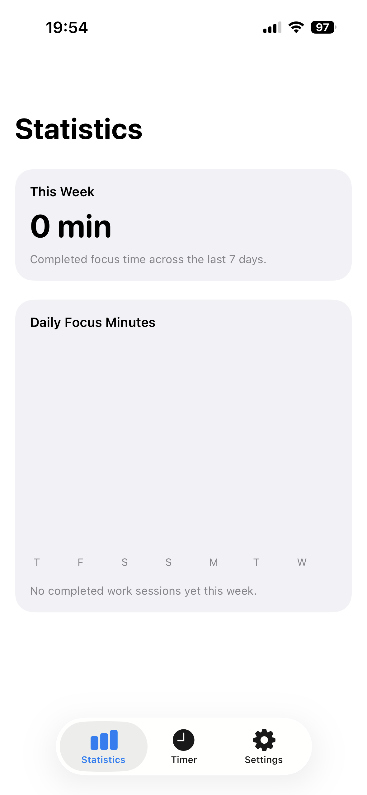 Pomodoro Timer — statistics